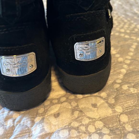 Coach Thelma Signature Monogram Embossed Suede Boots - Picture 10 of 14